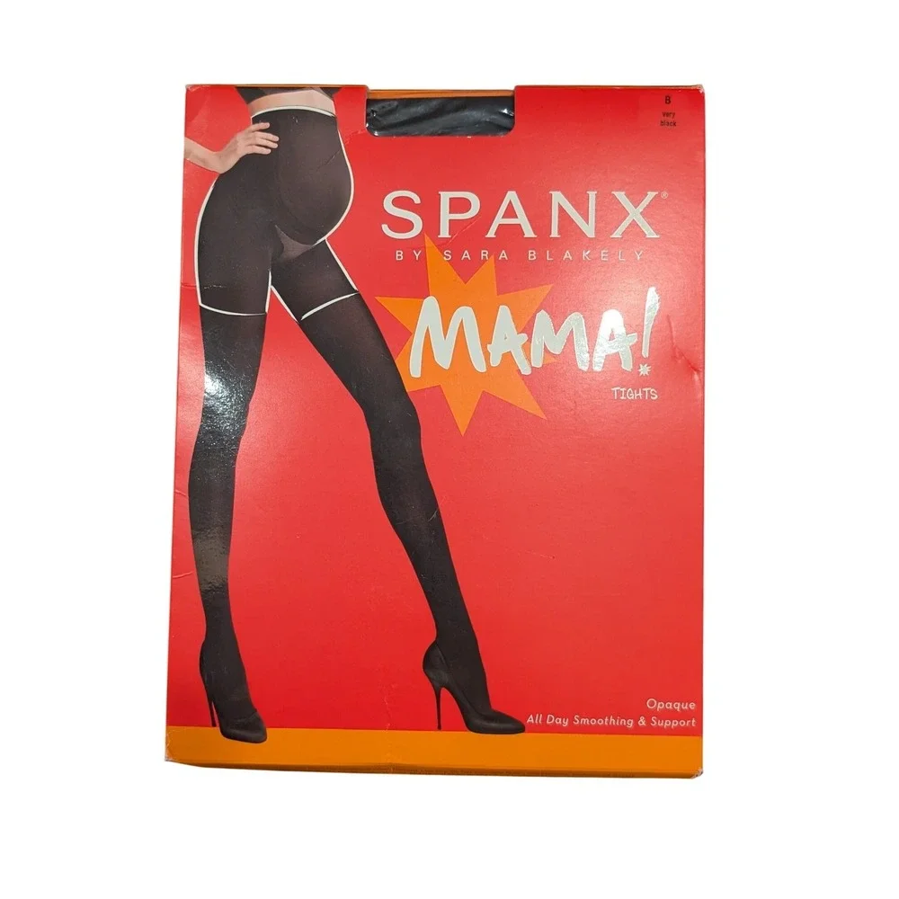 Spanx Mama Tights 20115R Very Black Maternity Shapewear Support Opaque Size B